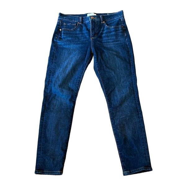 LOFT Dark Wash High Rise Skinny Jeans Size 8/29P - Picture 2 of 9